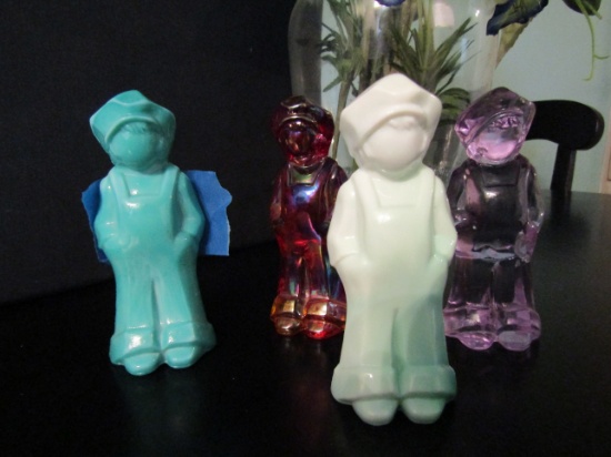 Lot of 4 Vintage Art Glass Figurines