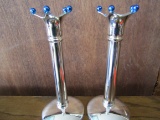 Lot of 2 Silver Plate Candle Holders