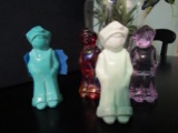 Lot of 4 Vintage Art Glass Figurines