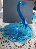 Vintage Blue Swan Dish