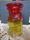 Vintage Red and Yellow Man Figure Pitcher