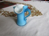 Vintage Hand Made Blue and White Vase