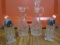 Lot of 4 Glass Oil and Vinegar Bottles and Salt and Pepper Shakers