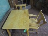 Kids Wood Table with 2 Chairs