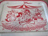 Vintage Kids TV Tray, tin, Carousel Scene