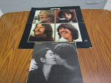 John Lennon Double Fantasy Album and Beatles Let it Be Poster