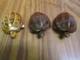 Lot of 3 Vintage Ceramic Jiggler Turtles