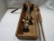 Vintage/Antique Lot, Cheese Box and Wooden Trinkets and Letter Opener
