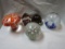 Vintage Lot of 5 Art Glass Paper weights