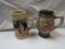 Lot of 2 German Mini Steins, Handmade