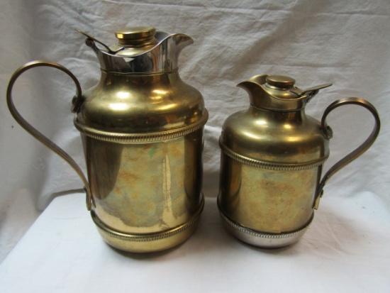 Lot of 2 Made in Italy Metal Pitchers