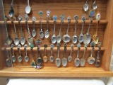Decorative Tea Spoons with Display Case with Glass Cover