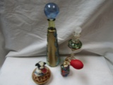 Lot of 4,  Vintage Perfume Bottles and Mary Moo Moo Cherry Day
