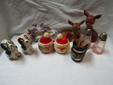 Vintage Lot of 6, Salt and Pepper Shakers and Toothpick Holder