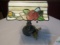 Vintage Electric Desk Lamp with Stained Glass Shade