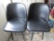 Lot of 2 Black Padded Swiveling Barstools