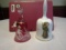 Lot of 2 Mary Gregory and Hummel Glass Bells