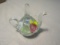 Vintage Art Glass Teapot Paperweight