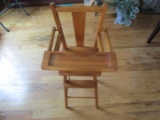 Vintage Wood Doll High Chair