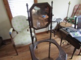Vintage Wash Basin Stand with Mirror and Candle Holders