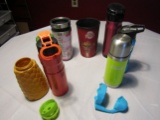 Lot of 8 Drinking Bottles and Brutus Cup