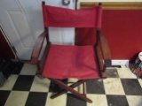 Vintage Folding Wood Frame Director Style Chair