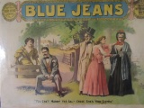 Antique Blue Jeans Advertising Poster