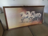 Vintage Framed Horses Print