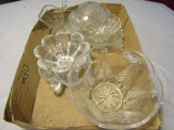 Vintage Etched Crystal Bowl, Apple Bowl, Mixed Glass