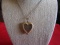 Vintage Locket Necklace, Heart Shaped