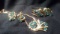 Vintage 4 piece set Blue and Gold Tone Set