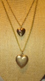 2 Heart Locket Necklaces
