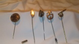 Lot of 5 Vintage Dress Stick Pins
