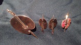 4 pcs. Renoir 1950's Copper Jewelry Set