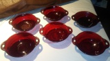 Anchor Hocking Ruby Red Dessert Bowls 1950