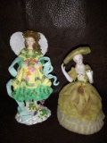 2 pc. Angels Beside Me Figure and Porcelain Lady Figure