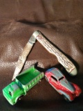 3 pc. Collectible Knife and Metal Cars