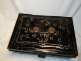 7 pc.  Antique Spice Box with Spice Containers