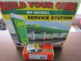 Lot of 2, BP Model Service Station 1995 and Corgi Classic Sheriffs Car, in Box