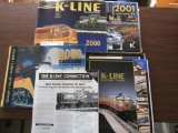 K-Line Magazines, Catalogs, 1995,96,97,2000,2001, in Good Condition