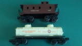 Lionel Caboose and Gulf Oil Corporation Tanker Car