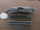 Atlas HO Track, 6 Rail Switches, 2 Curved, 7 Straight, Jar of Track Connectors