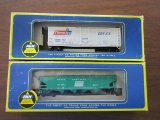 Lot of 2 AHM HO Reefer Car 5312 and Penn Central Hopper 258601, Original Boxes