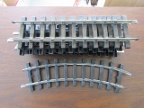 Lot of 9, Bachmann Track, 8 Straight and 1 Curve, Rubber RR Ties