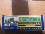 K-Line Heavy Hauler Puritan Tractor and Trailer with Flat Car 22050, Original Box