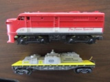 Lot of 2, Lionel The Texas Special Engine 211 & KMT Generator Flat 401098, No Box