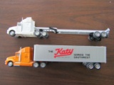 Lot of 2, K-Line Tractor & Trailer & NYC 8022 Katy Tractor & Trailer, No Box