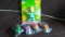 4 Piece Lot Kelloggs Promo Trucks, Bendable Bart Simpson Figure