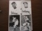 Lot of 4 Signed Player Photos, Davey Pope, Sam Dente, Ray Narleski, Hal Naragon