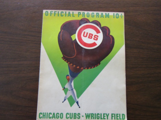 1958 Official Cubs vs Pirates Program, in Excellent Condition